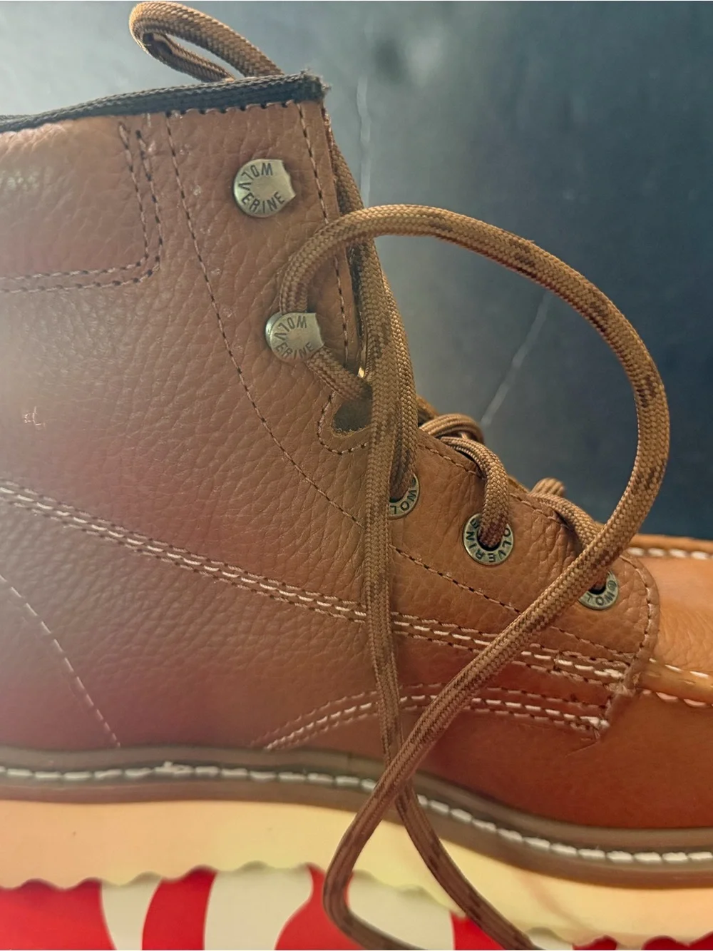 Wolverine Men's Tan/Brown Moc Toe Work Boot